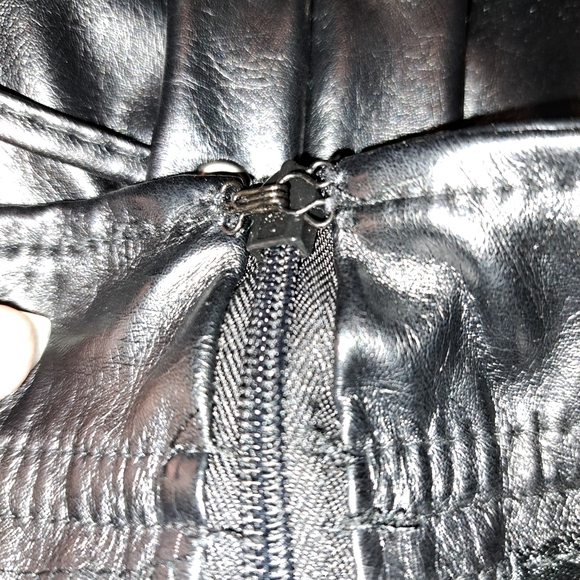 Faux Leather Lace Up Skirt - Picture 4 of 9